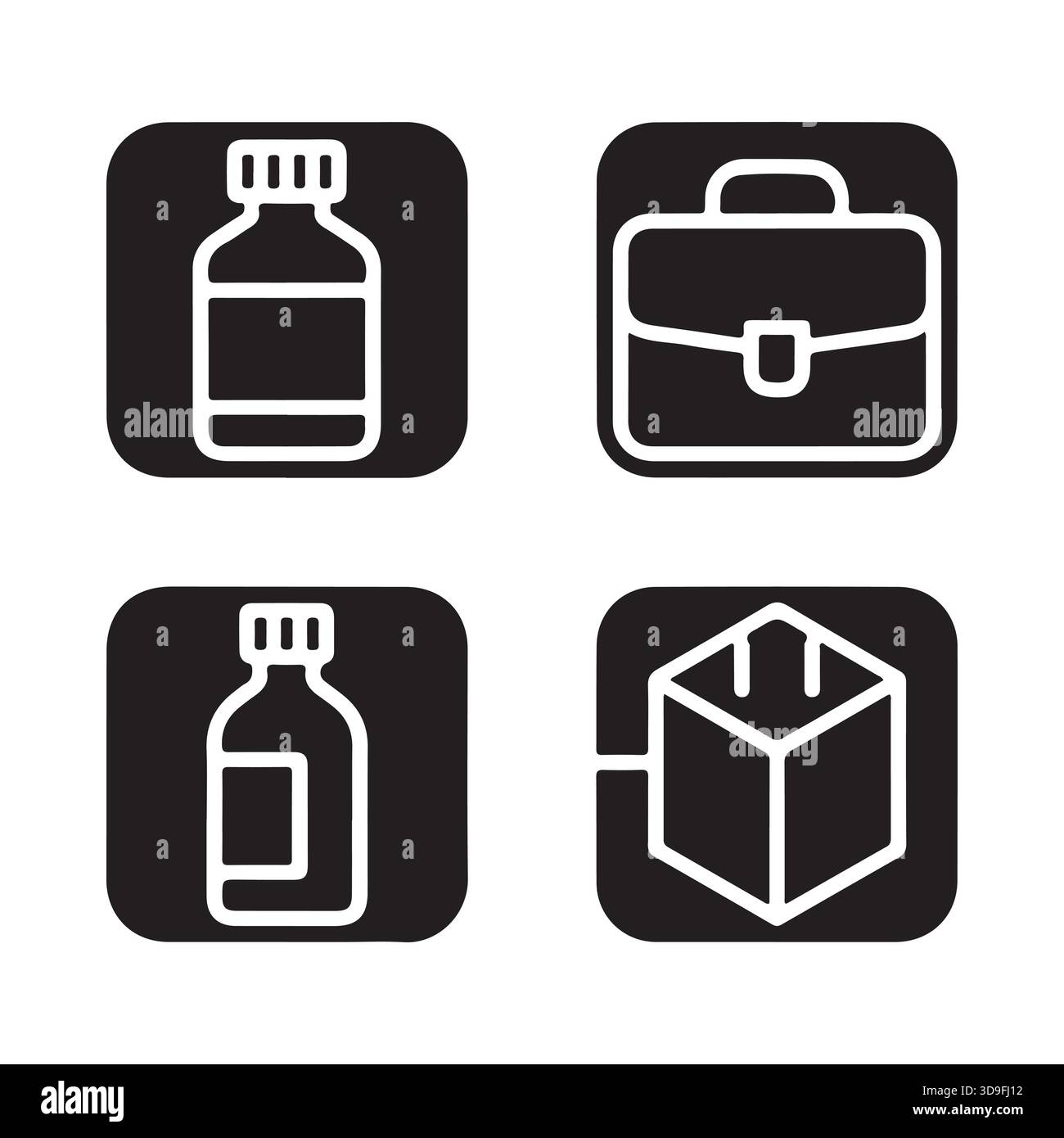 Icônes de lignes simples représentant une mallette de fournitures médicales Illustration de Vecteur