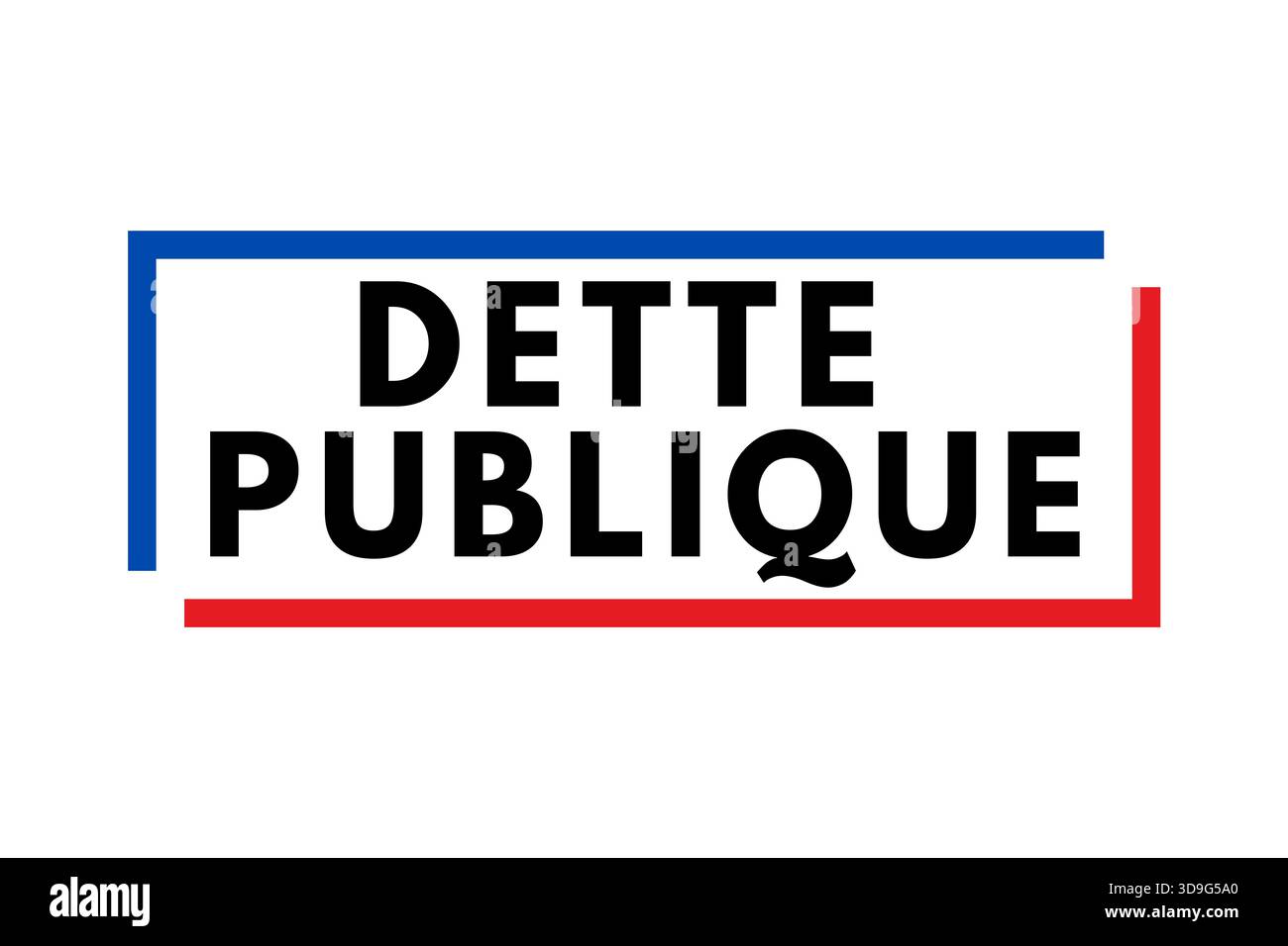 Icône de symbole de dette publique en France Banque D'Images