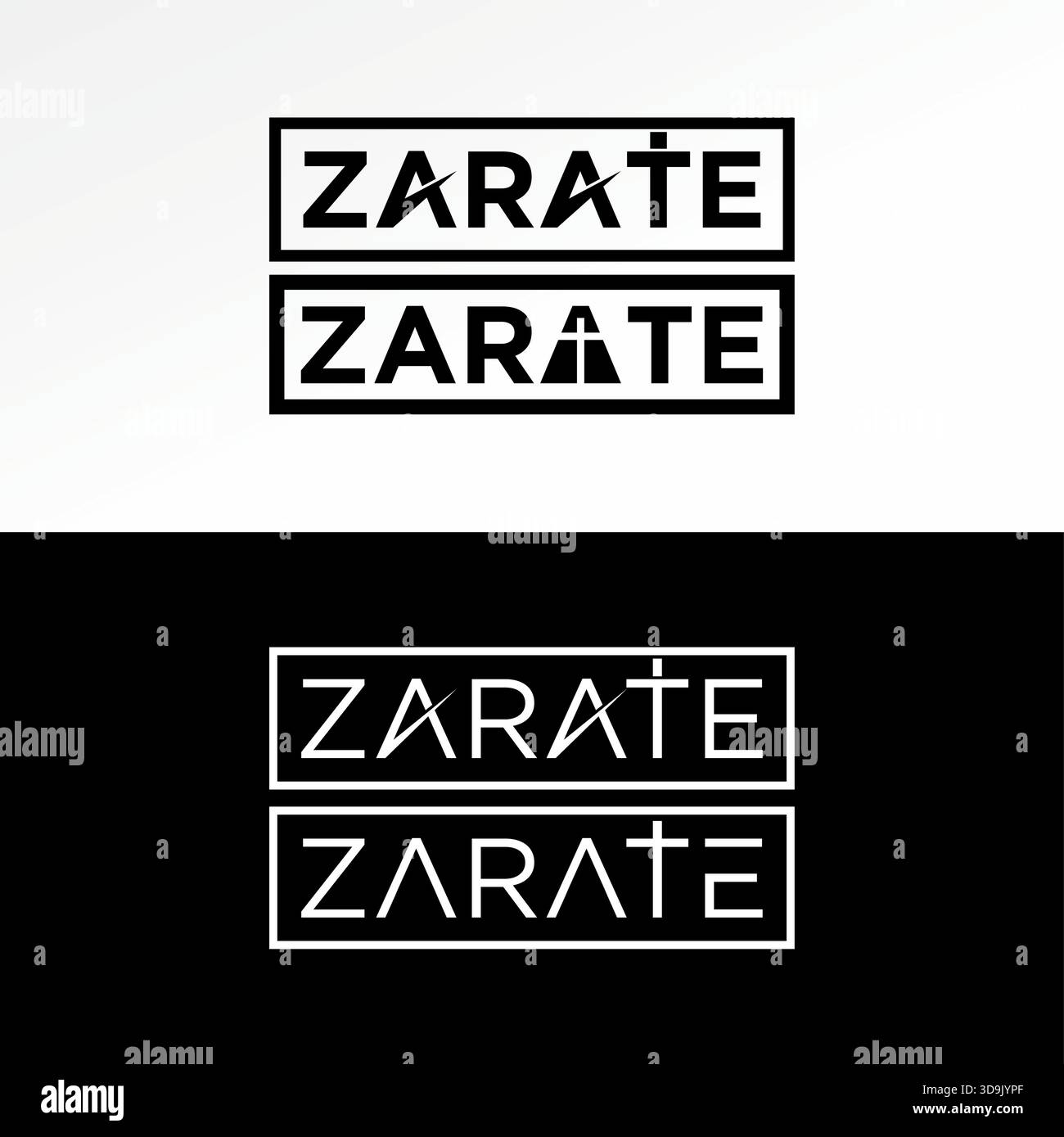 Word Zarate texte église foi religieuse cathédrale prier christian Saint esprit logo design concept graphique créatif premium vecteur stock image top vente Illustration de Vecteur
