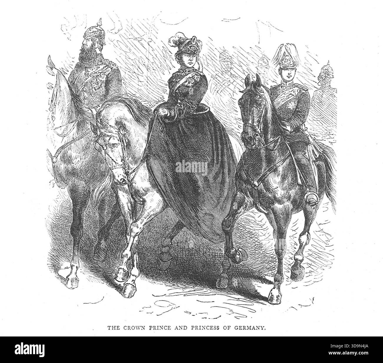 Le prince héritier et princesse d'Allemagne, après la fin de la guerre franco-prussienne. Banque D'Images