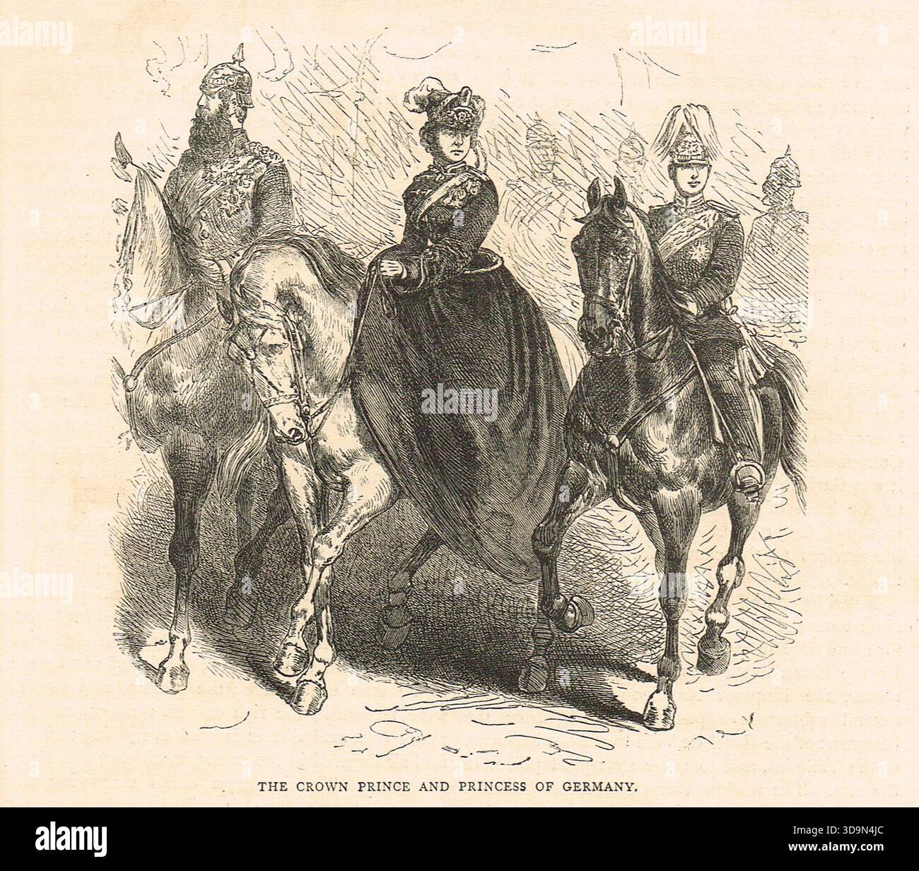 Le prince héritier et princesse d'Allemagne, après la fin de la guerre franco-prussienne. Banque D'Images