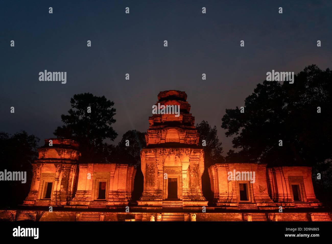 Temple hindou Prasat Kravan, Angkor, Cambodge. Banque D'Images