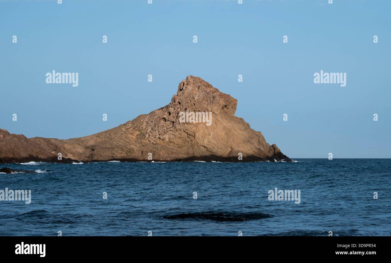 Dôme volcanique de Punta Baja, Parc naturel de Cabo de Gata-Nijar, Almeria, Espagne Banque D'Images