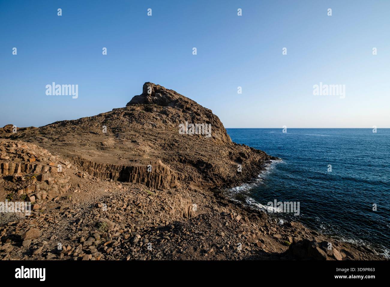 Dômes volcaniques de Punta Baja , Parc naturel de Cabo de Gata-Nijar, Almeria, Espagne Banque D'Images