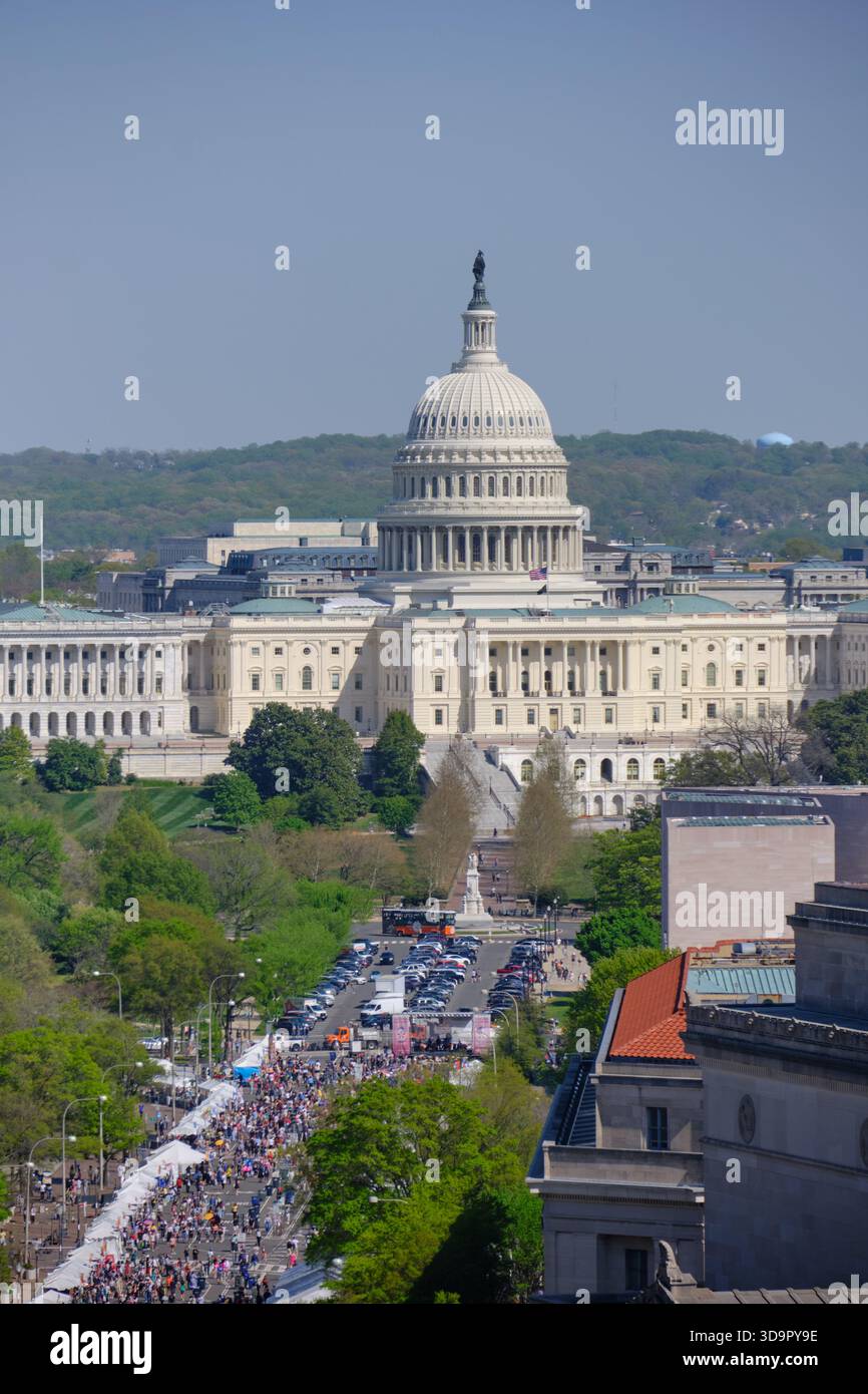 Défilé près du Capitole des États-Unis lors du jour de l'émancipation, Washington DC Banque D'Images