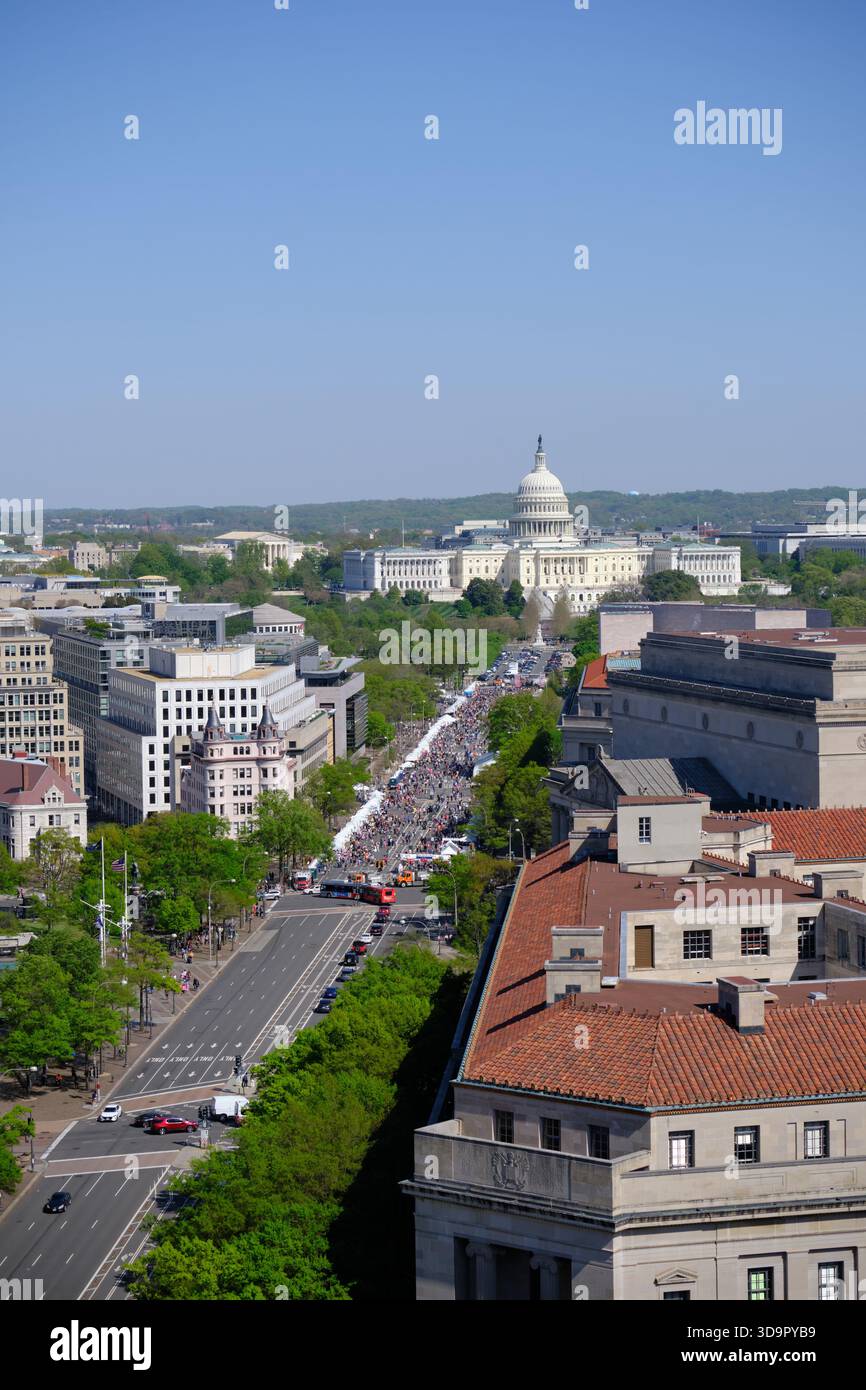 Pennsylvania Avenue pendant le défilé du jour de l'émancipation, Washington DC Banque D'Images