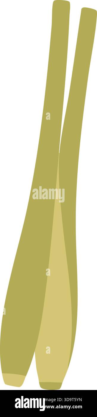 Une paire de longues pagaies en bois dans un style vectoriel plat simple, idéales pour le canoë, le kayak, la navigation et les thèmes d'aventure en plein air. Illustration de Vecteur