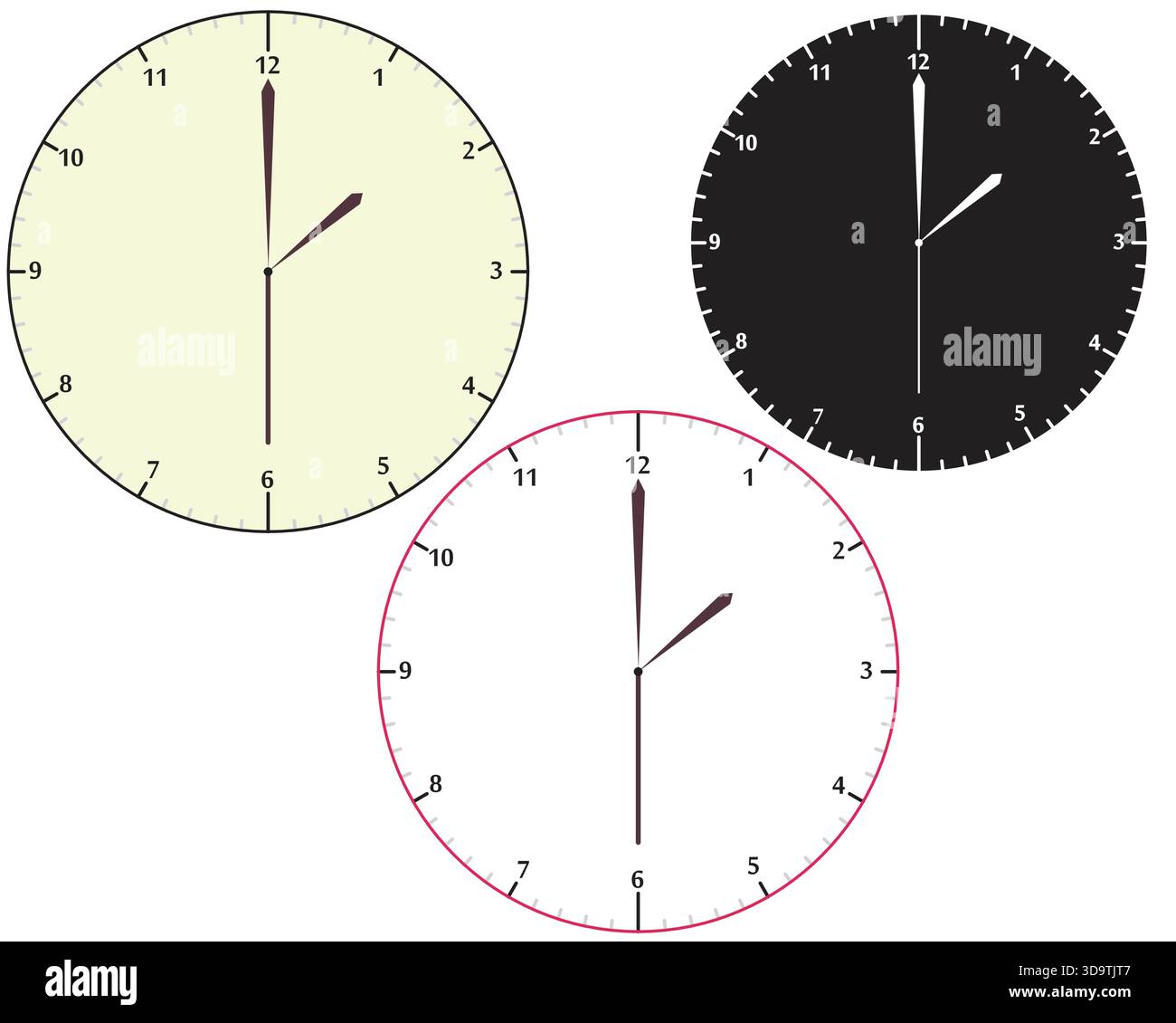 Illustration de conception de vecteur d'horloge Illustration de Vecteur