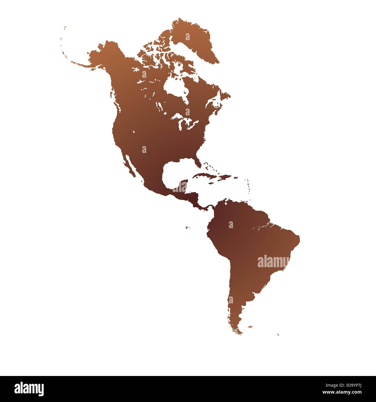 Carte de l'Amérique du Nord et du Sud, signe silhouette. World Map Globe. Illustration vectorielle isolée sur fond transparent. Continent américain Illustration de Vecteur