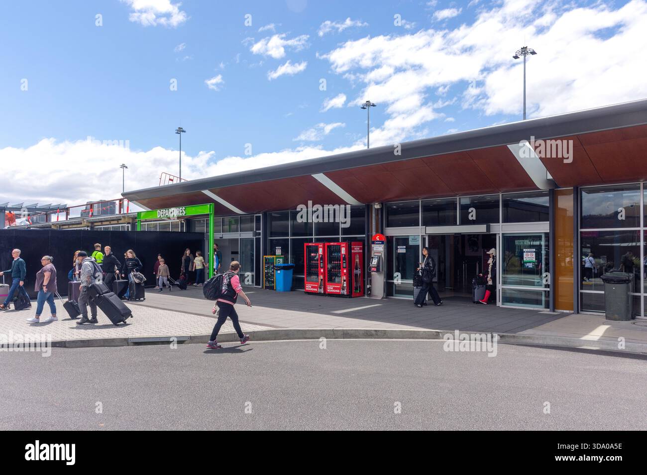 Terminal des départs de l'aéroport international de Hobart, Cambridge, ville de Hobart, Tasmanie, Australie Banque D'Images