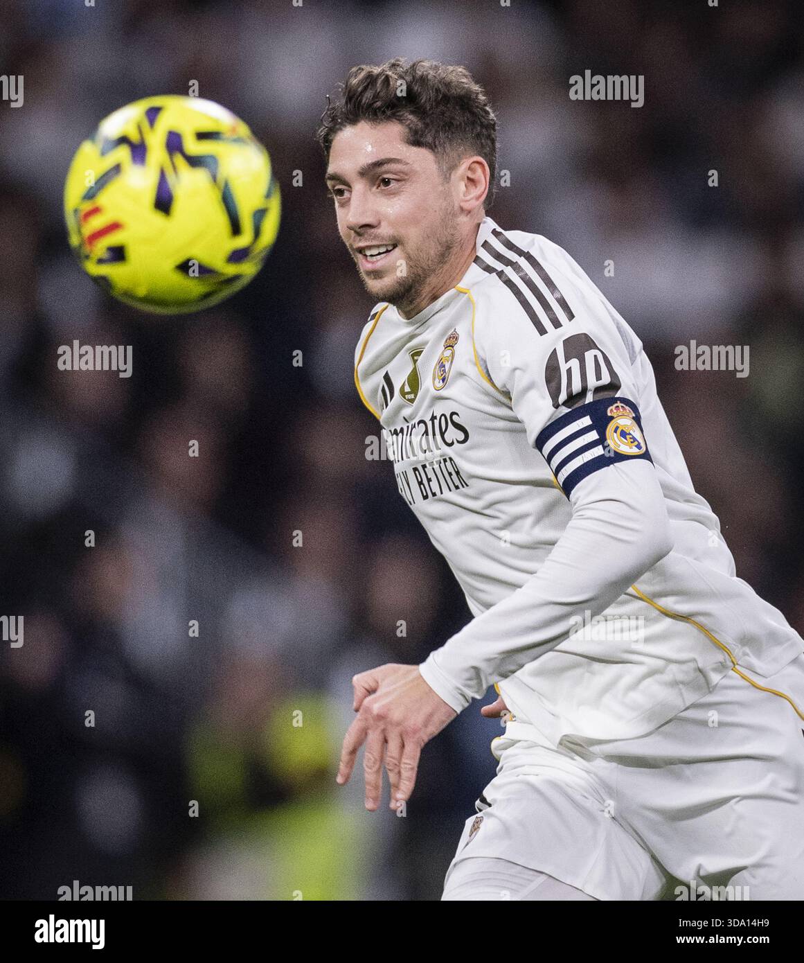 Madrid, Espagne. 07 décembre 2025. MADRID, ESPAGNE - 7 DÉCEMBRE : Federico Valverde du Real Madrid pendant le match entre le Real Madrid et le Celta Vigo valable pour la Liga au stade Santiago Bernabeu, à Madrid, aujourd'hui 7 décembre 2025. Photo : Ricardo Nogueira/Sports Press photo Credit : SPP Sport Press photo. /Alamy Live News Banque D'Images