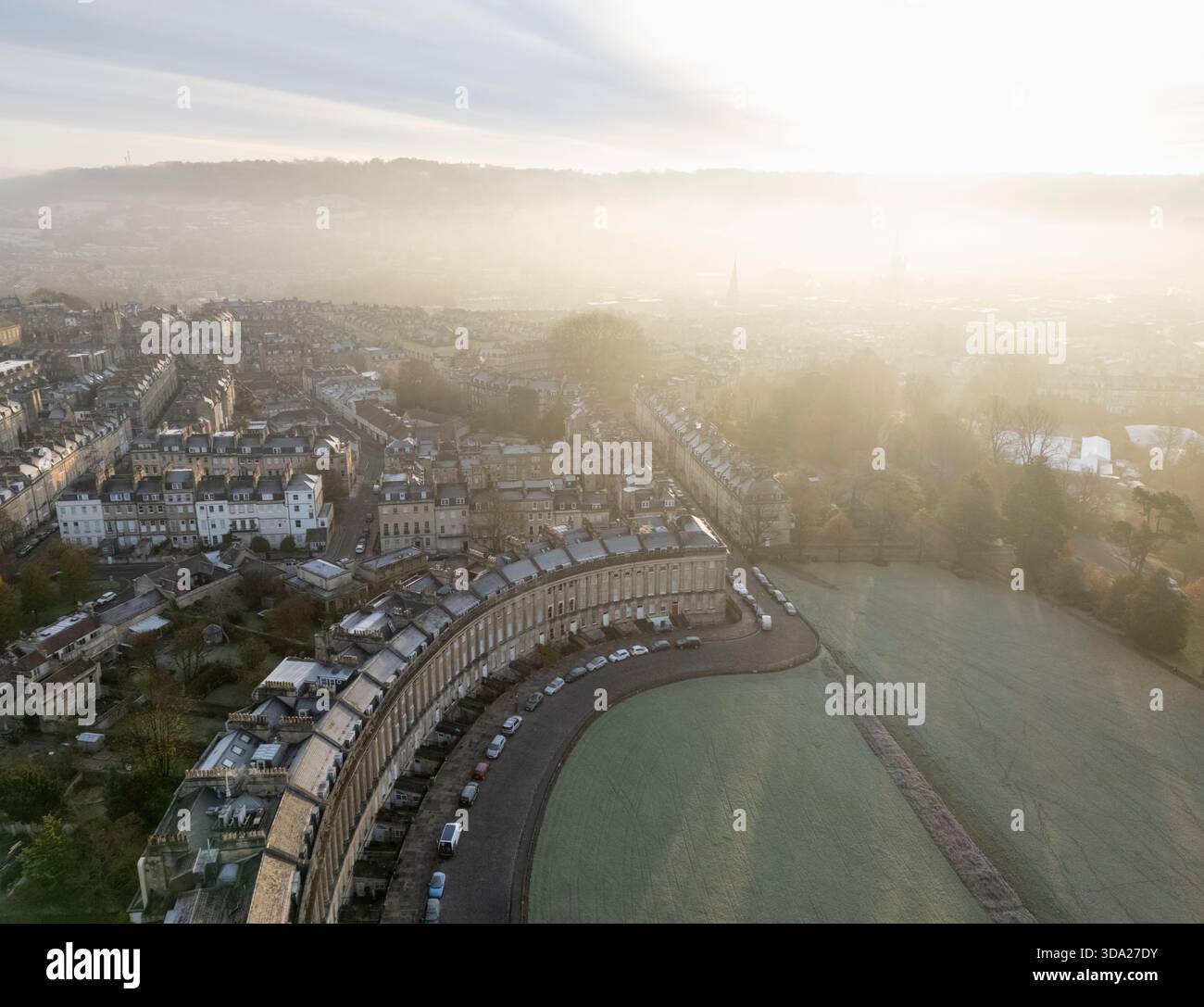 Le Royal Crescent, Bath. UK. Banque D'Images