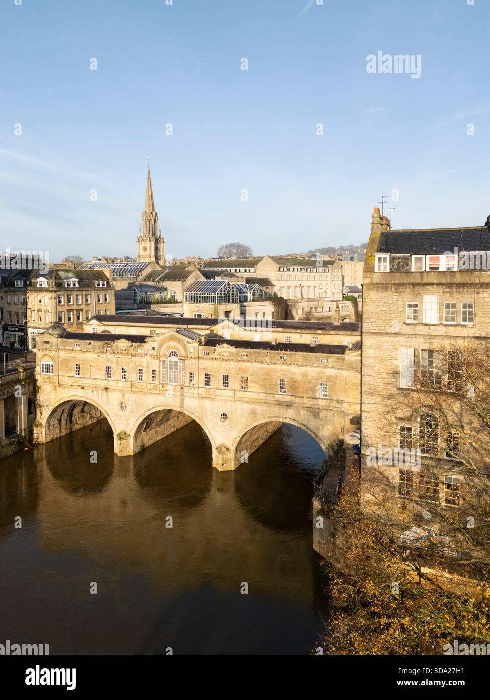 Pont Pulteney sur la rivière Avon. Bath, Royaume-Uni. Banque D'Images