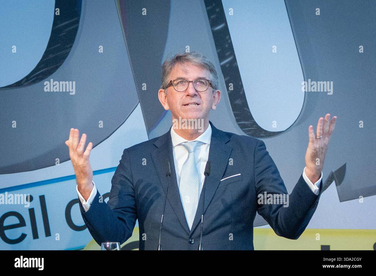 Wolfram Weimer, ministre d'Etat à la culture et aux médias lors de son discours d'ouverture Banque D'Images