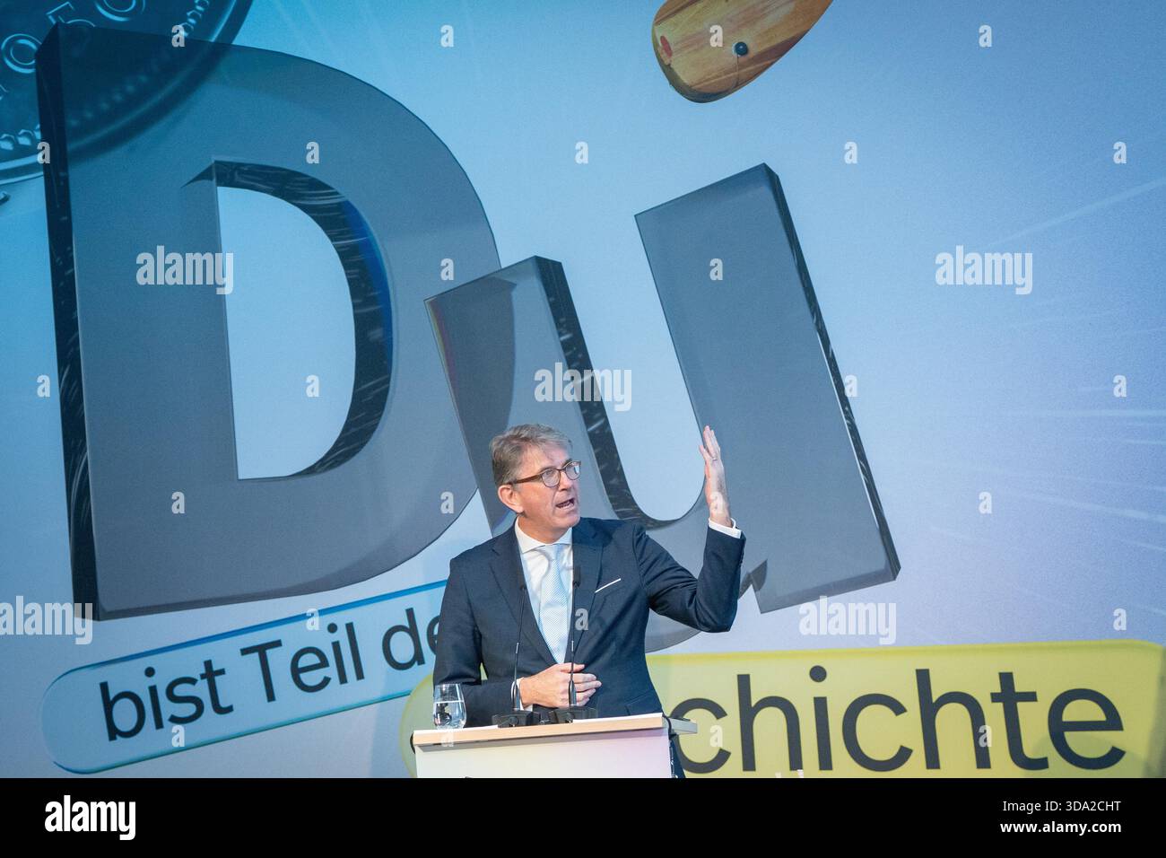 Wolfram Weimer, ministre d'État à la culture et aux médias, lors de son discours d'ouverture Banque D'Images