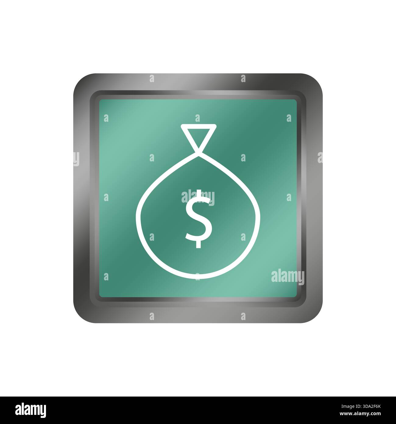 Icône de sac d'argent. Symbole de concept d'épargne. Détail du signe dollar. Illustration de financement vectoriel. Illustration de Vecteur