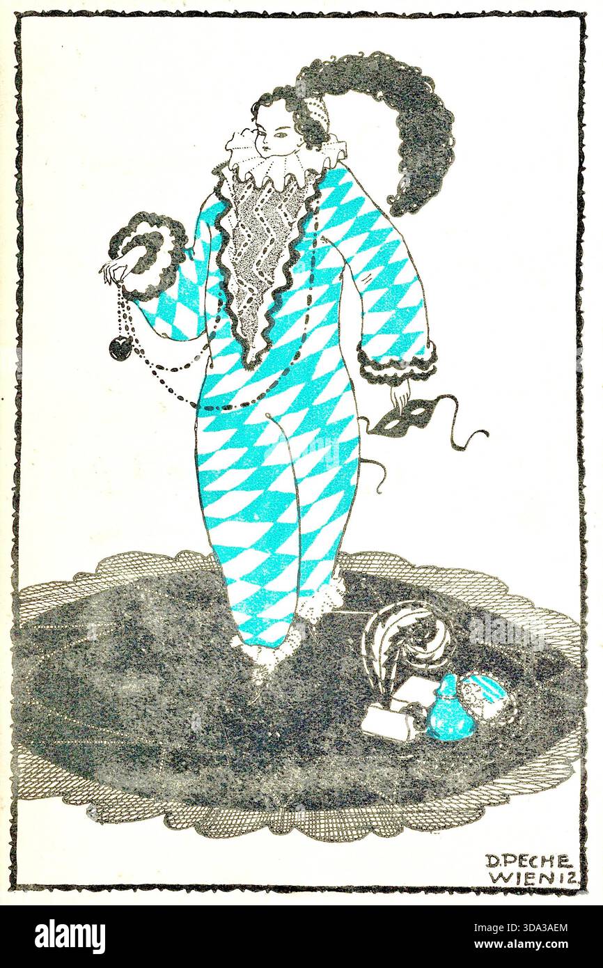 Dagobert peche - Arlequin - 1912 Banque D'Images