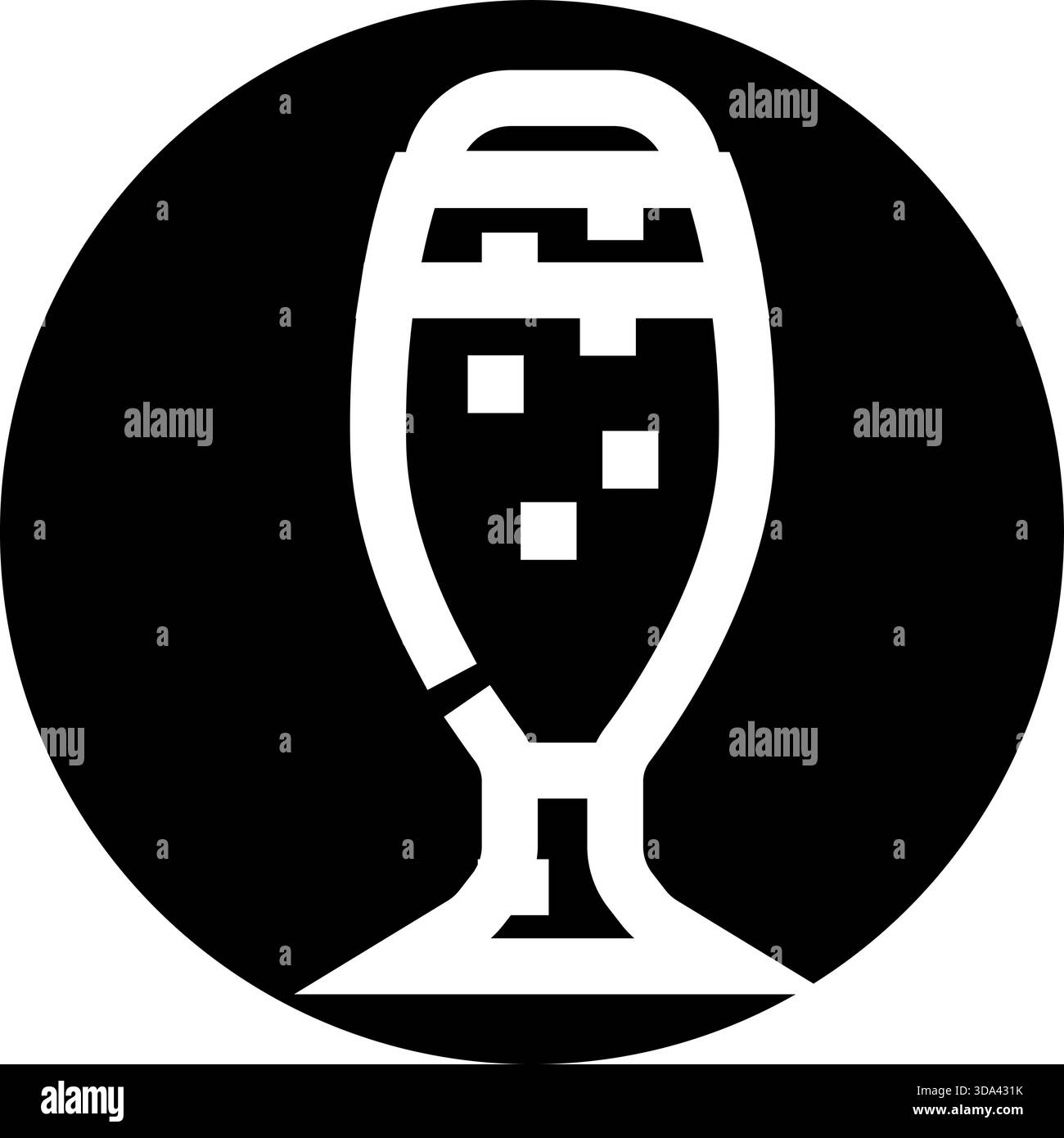 Icône de la flûte à champagne représentant la célébration et les acclamations Illustration de Vecteur