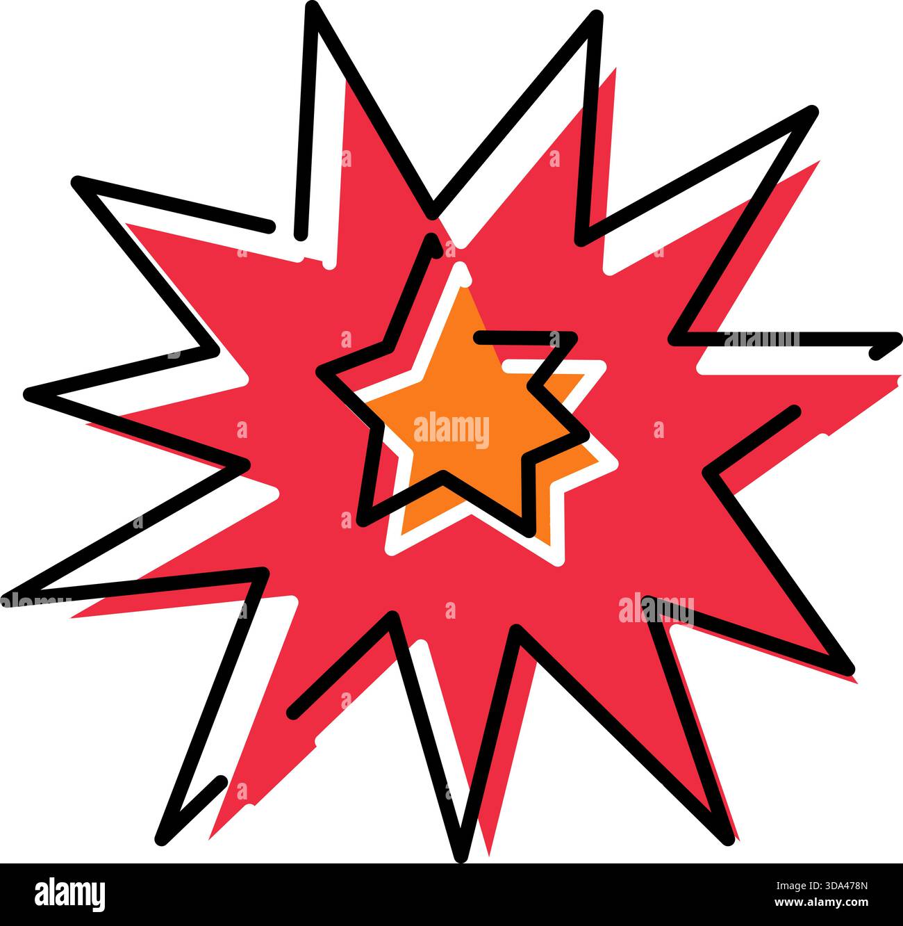 Effet sonore d'explosion de bande dessinée avec style pop art. Illustration de Vecteur