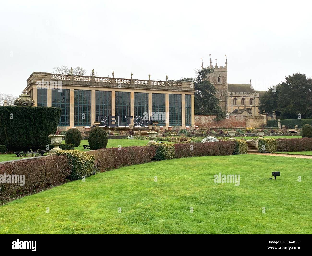 Belton House National Trust vues photogéniques Art par Reynolds et Lely Art décoratif Storybook Estate English Country Estate Carolean architecture - Image de stock capturée avec un smartphone