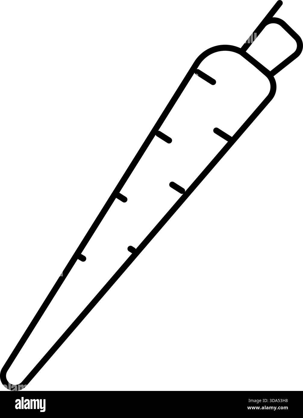 Icône de contour de légumes de carotte pour le concept d'alimentation saine Illustration de Vecteur