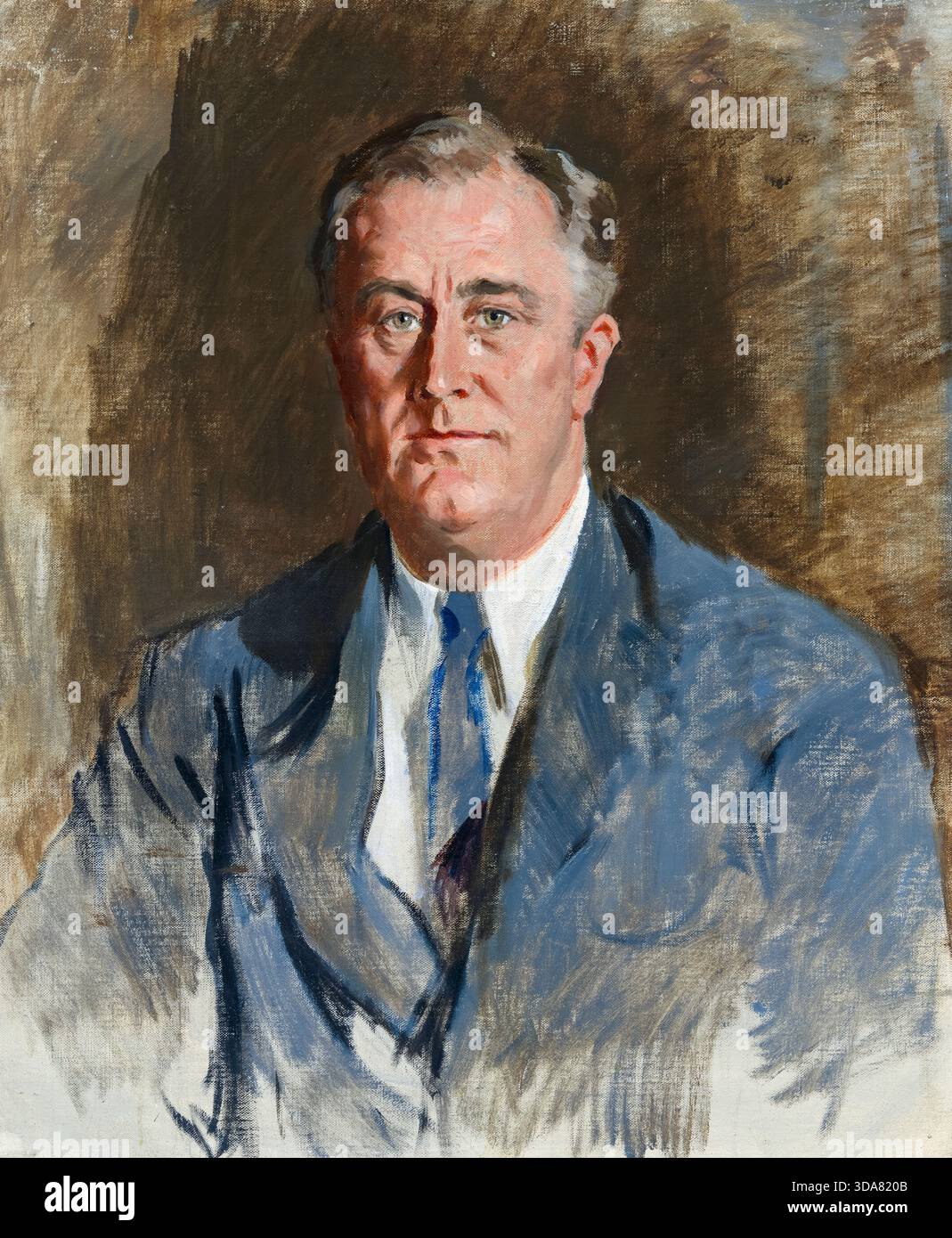 Franklin Delano Roosevelt (1882-1945), 32e président des États-Unis, 1933-1945, portrait peint à l'huile sur toile par Ellen Gertrude Emmet Rand, vers 1933 Banque D'Images