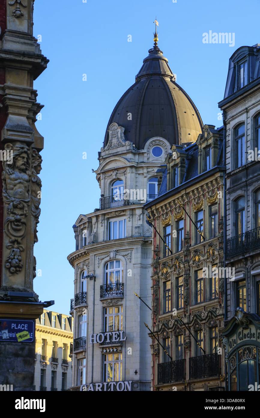 Hôtel Carlton sur la place du Théâtre, Lille, Département du Nord, région hauts-de-France, France Banque D'Images