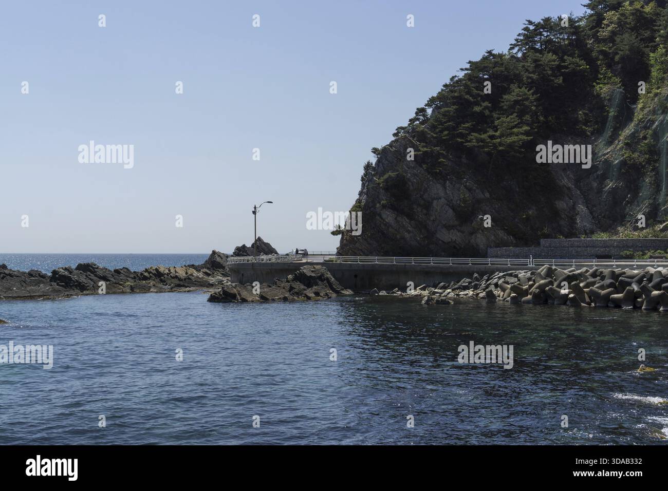 Route Heonhwa près de Gangneung, Corée du Sud. Une célèbre route panoramique le long de la côte est de la corée, Gangneung, Corée du Sud Banque D'Images