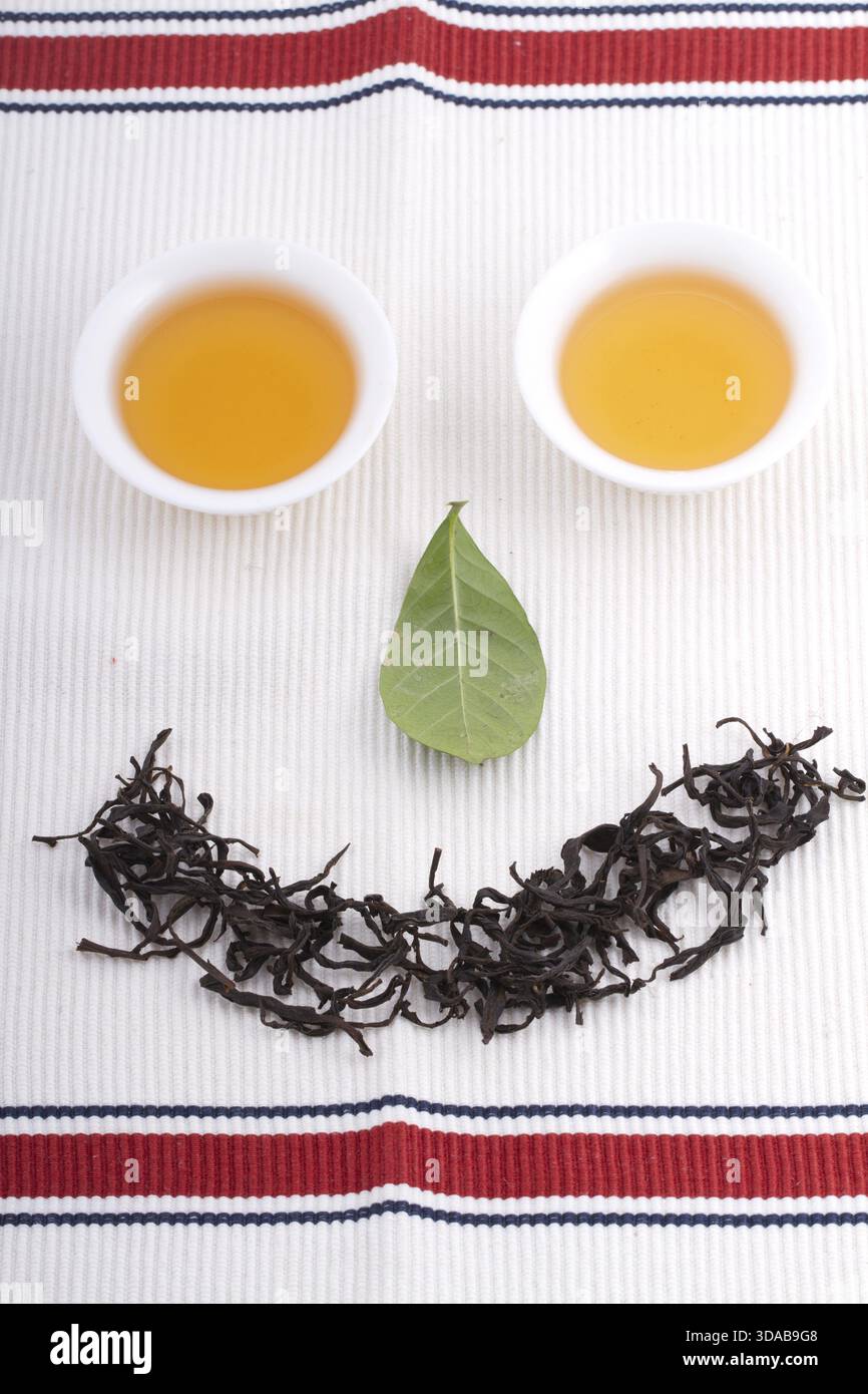 Portrait de visage souriant de thé Banque D'Images