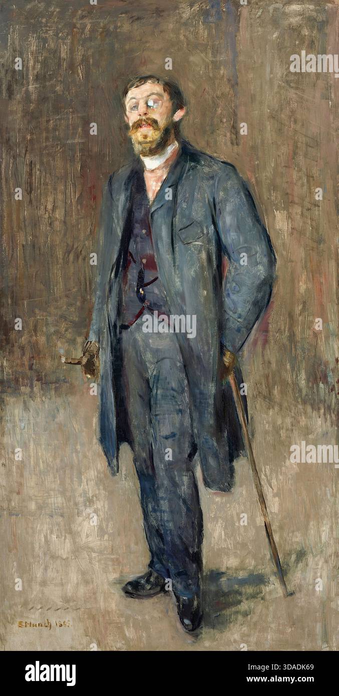 Edvard Munch - le peintre Karl Jensen-Hjell Banque D'Images