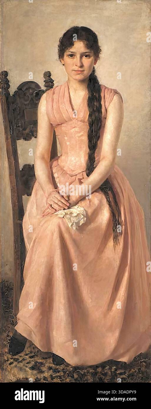 Ivana Kobilca - Portrait de sœur Fanny Banque D'Images