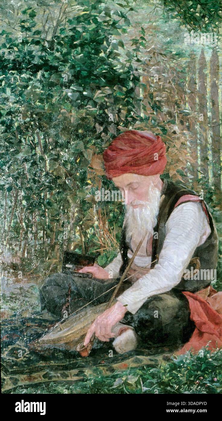 Ivana Kobilca - bosniaque avec Gusle Banque D'Images