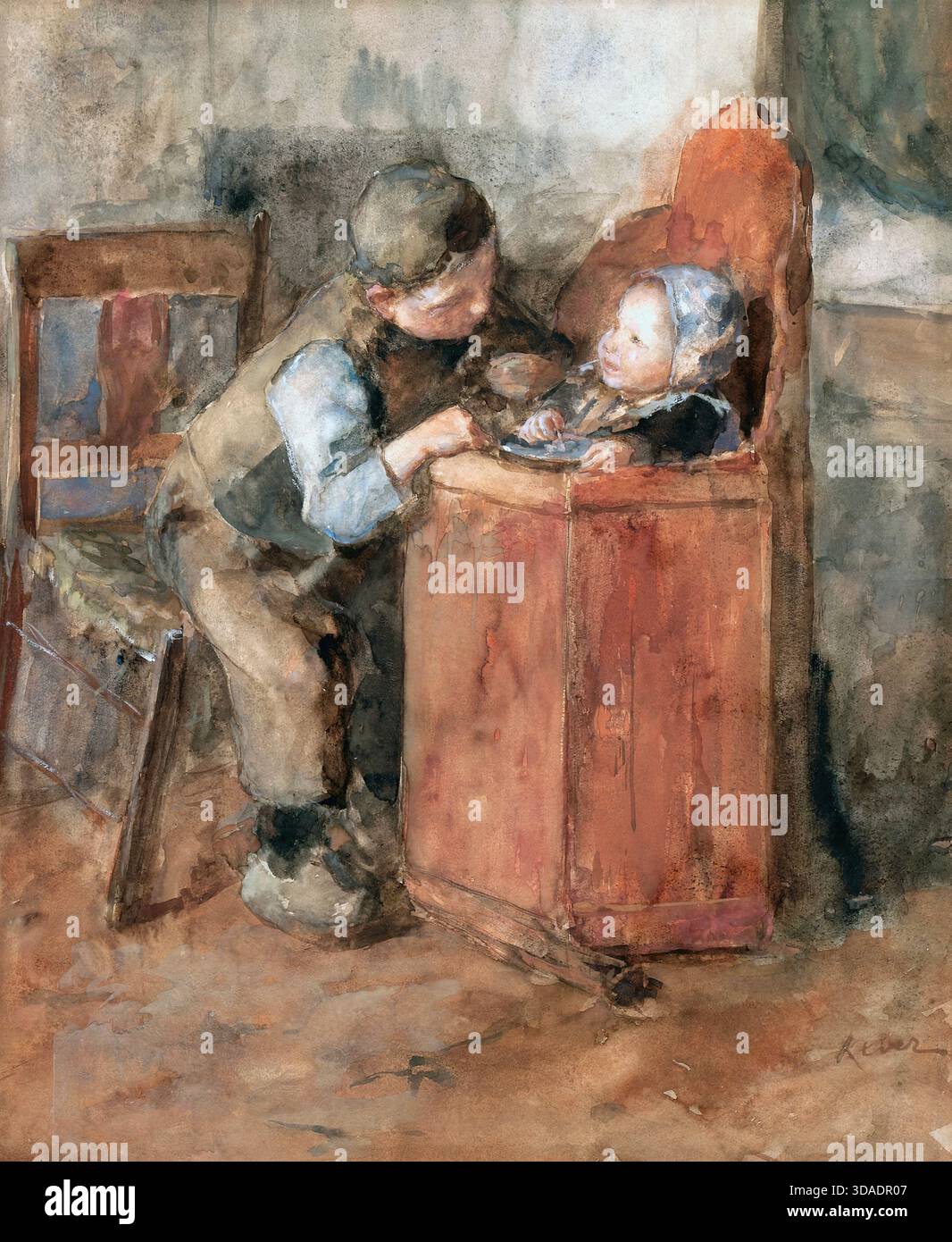 Jacob Simon Hendrik Kever - amour fraternel Banque D'Images