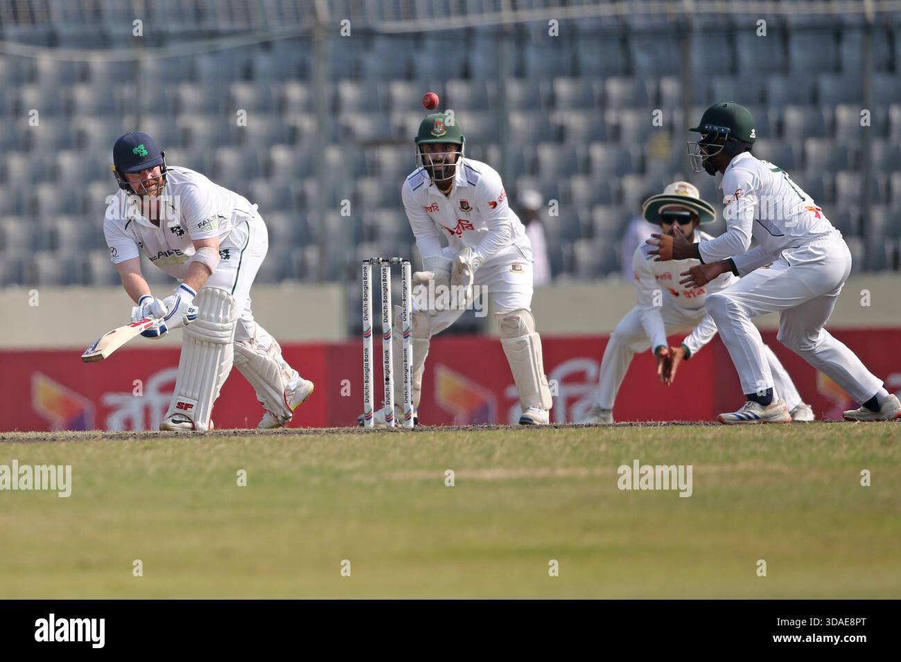 Bangladesh-Irlande deuxième test match jour quatre au stade national de cricket Sher-e-Bangla à Mirpur, Dhaka, Bangladesh. Banque D'Images