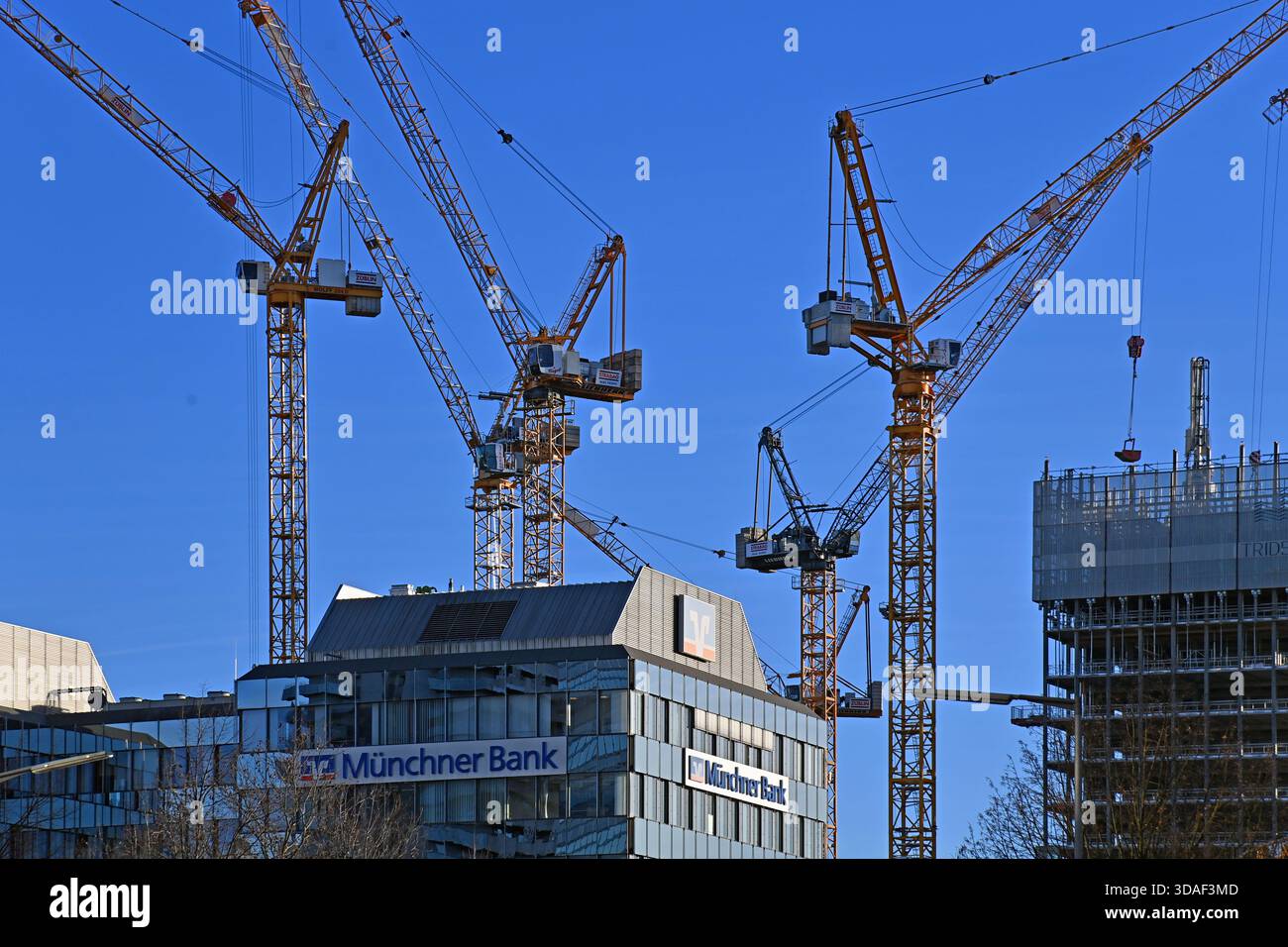 Photo thématique : Volksbank Raiffeisenbank ,Munich Bank EG, logo, logo de la banque, logo de la société, emblème de la société, Kraene, construction Kraene, chantier, rénovation ?SVEN SIMON photo Agency GmbH & Co. Appuyez sur photo KG # Prinzess-Luise-Str. 41 # 45479 Muelhe Banque D'Images