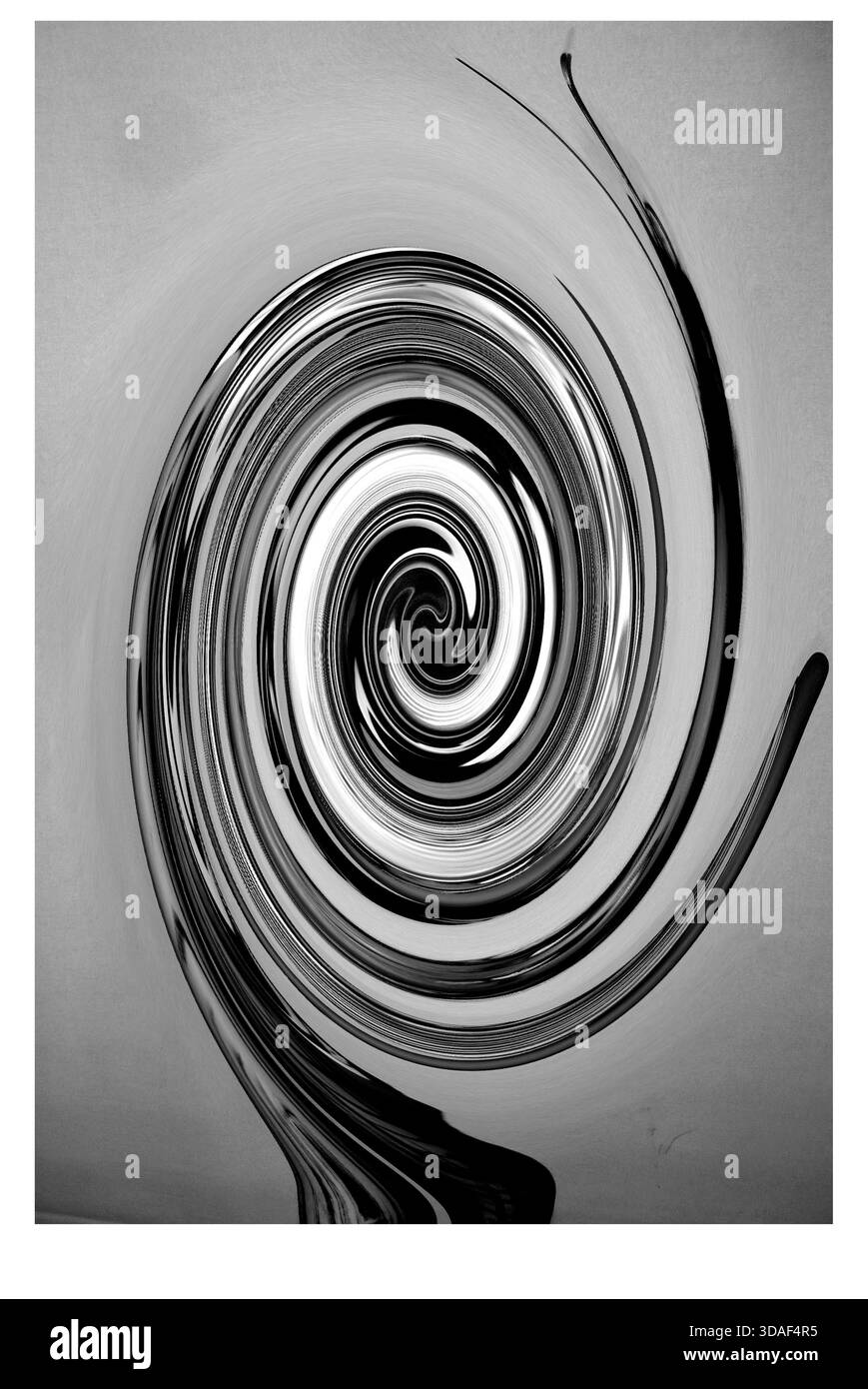 Op Art Spiral' il s'agissait d'une peinture rapide, puis d'une photo prise et avec un effet pressé sur elle le transformant en un peu de 60s opt Banque D'Images
