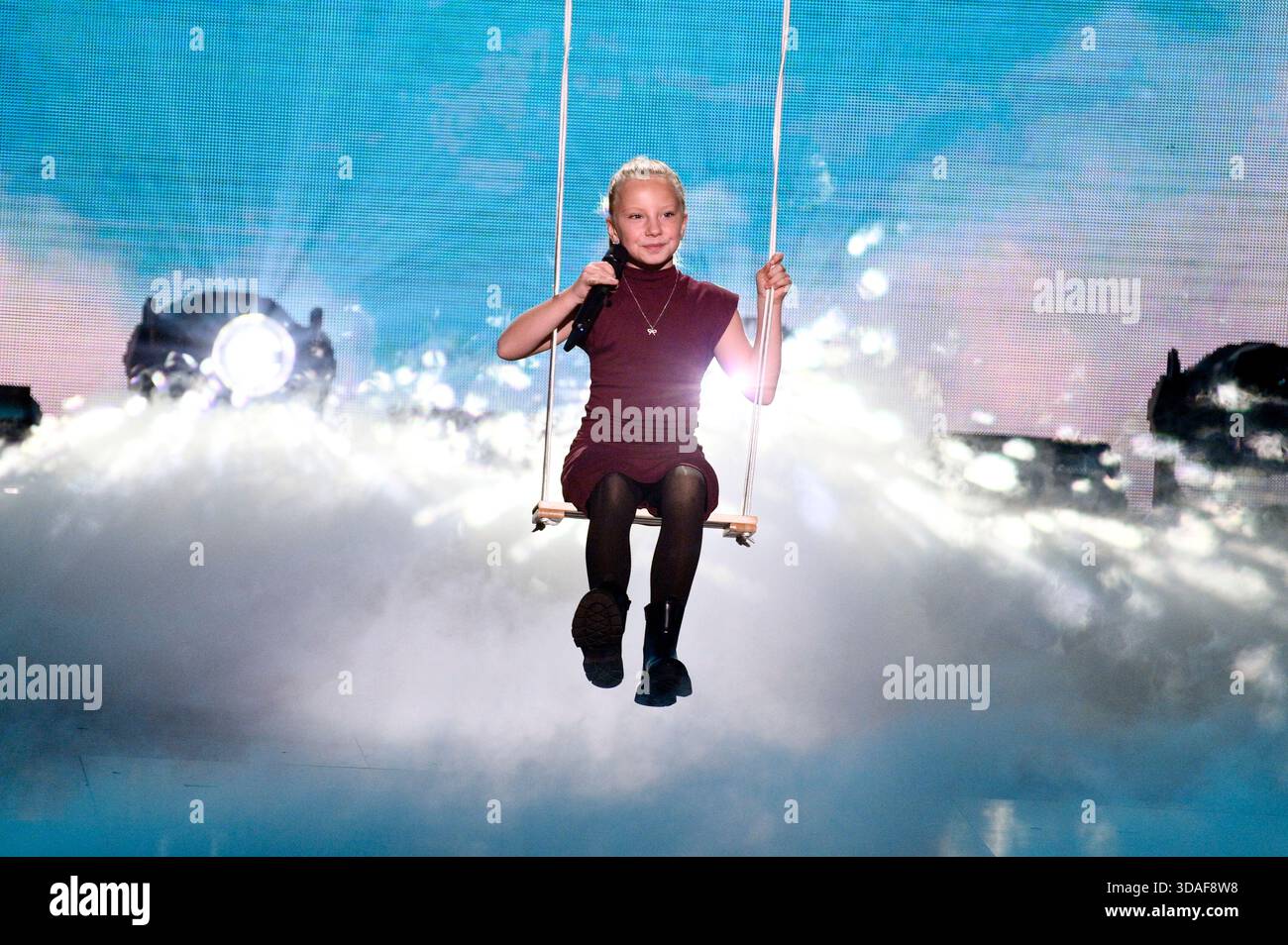 Nele Wilke lors de l'enregistrement de l'émission de divertissement SWR 'The Beatrice Egli Show' au Studio G à Berlin-Adlershof. Berlin, le 27 septembre 2025 Banque D'Images