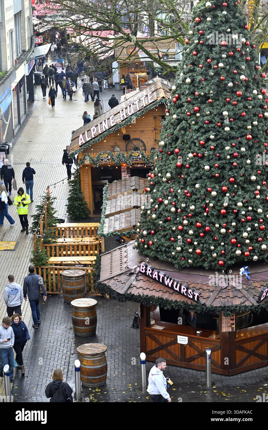 Marché de Noël Bristol Broadmead centre commercial, Royaume-Uni Banque D'Images