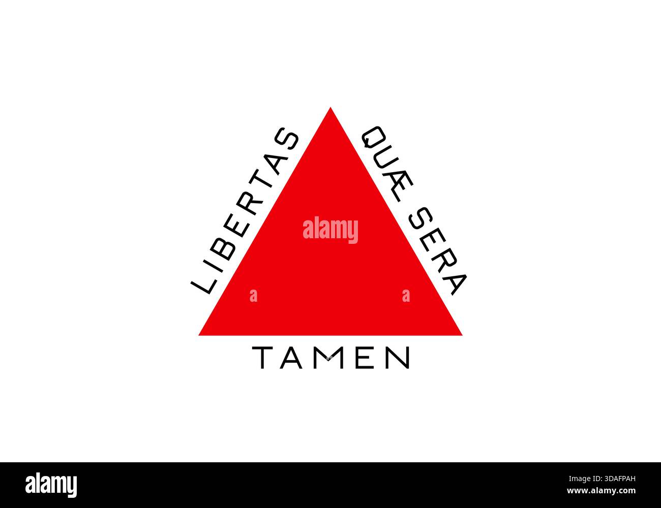 Drapeau du Minas Gerais – bannière d'État du Brésil, blanc avec Triangle rouge, patrimoine historique et culturel Illustration de Vecteur