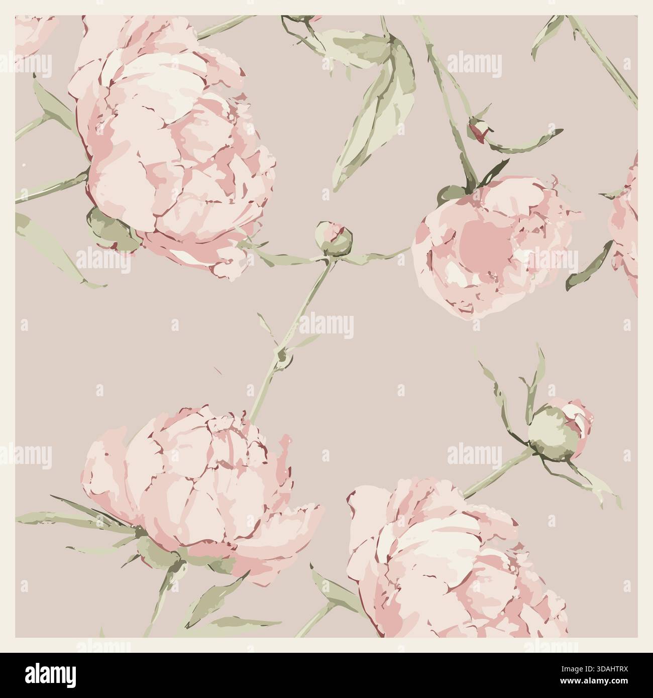 roses abstraites de 50 pouces dans la conception vectorielle évolutive de combinaison de couleurs roses. mises en page, textiles, imprimés de mode, œuvres d'art décoratives. Illustration de Vecteur