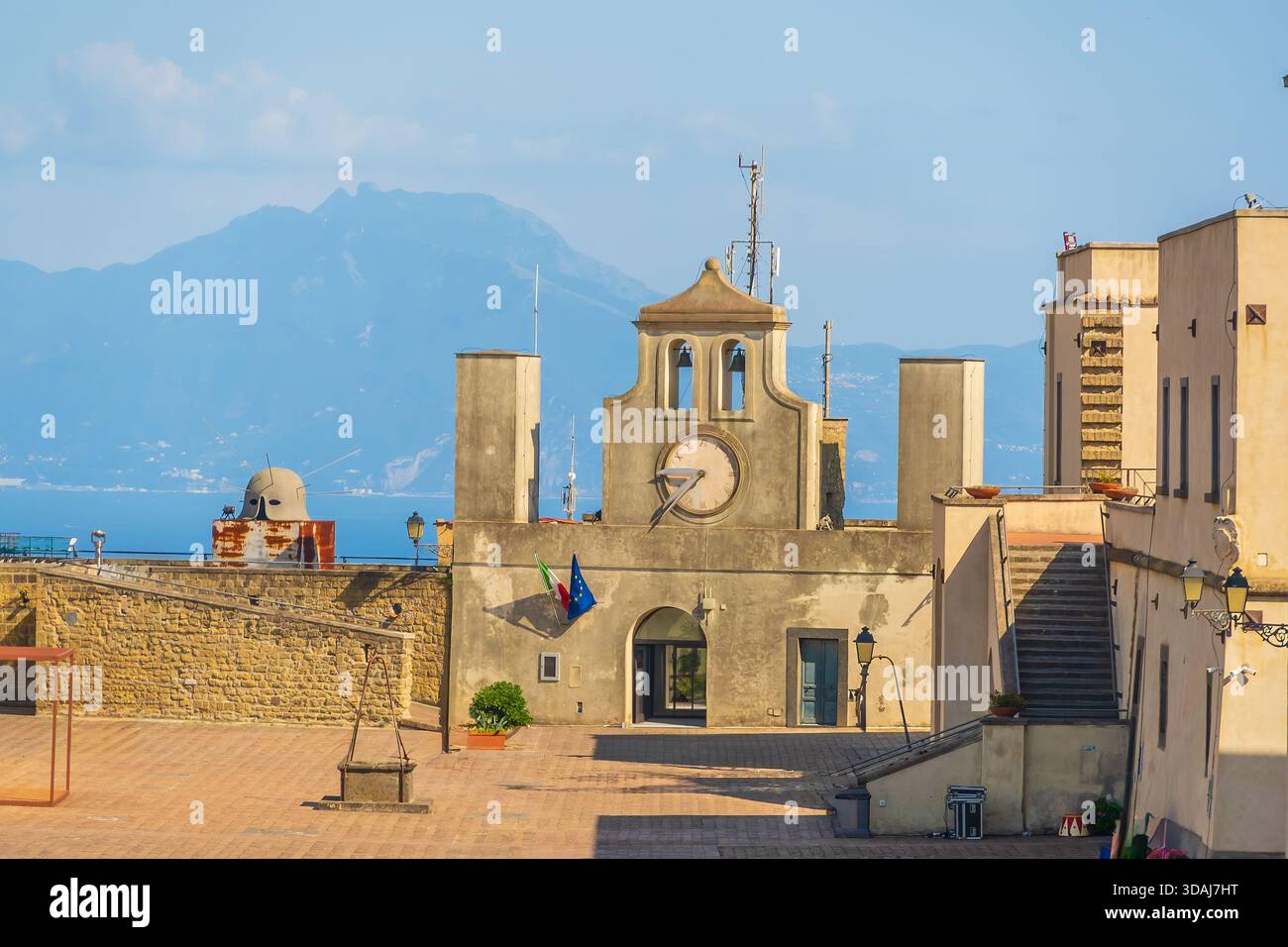 Centre-ville de Naples ville horizon à Castel Sant'Elmo, paysage urbain de l'Italie en Europe Banque D'Images