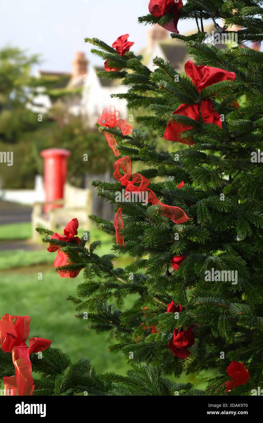 Arbre de noël de village Banque D'Images