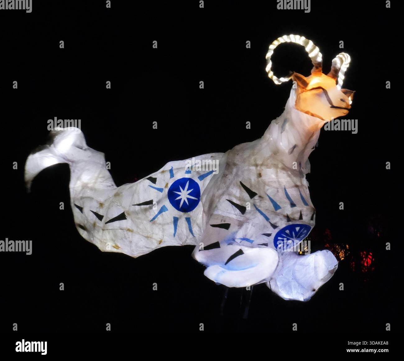 Magical Goat Lanterns & Lights at Chester Zoo Upton-by-Chester, Chester, CH2 1EU Angleterre Royaume-Uni organisme de bienfaisance enregistré n° 306077 Banque D'Images