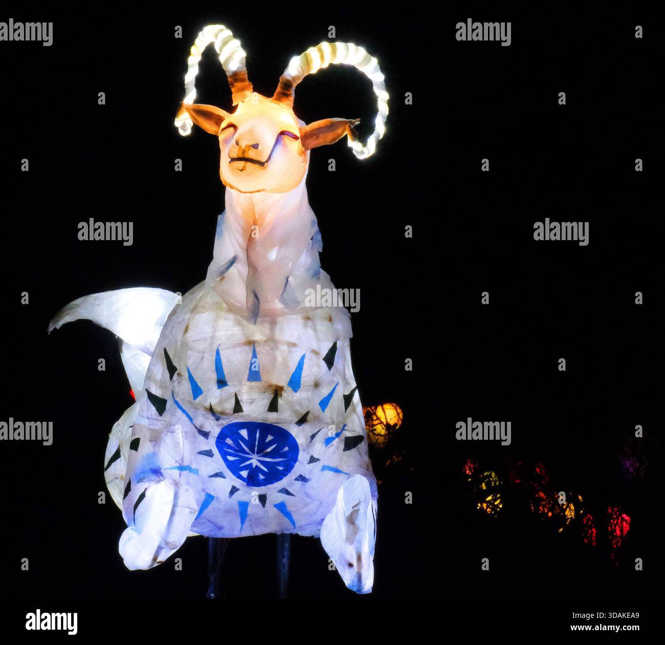 Magical Goat Lanterns & Lights at Chester Zoo Upton-by-Chester, Chester, CH2 1EU Angleterre Royaume-Uni organisme de bienfaisance enregistré n° 306077 Banque D'Images