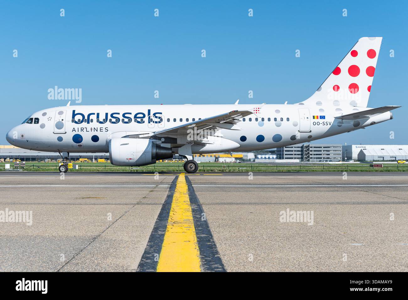 Un avion de passagers Airbus de la compagnie aérienne belge Brussels Airlines. Banque D'Images