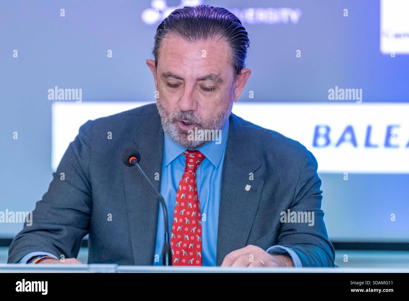 Alejandro Sáenz de San Pedro, Ministre des affaires, du travail indépendant et de l'énergie, Gouvernement des îles Baléares, gestion de la biodiversité dans le Bal Banque D'Images