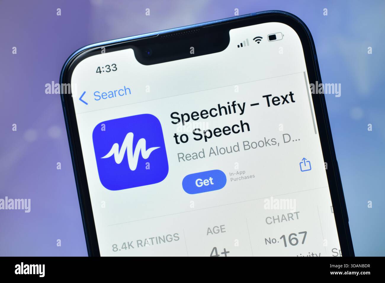 New Delhi, Inde 11 jaunary 2026 :- speechify application sur smartphone Banque D'Images