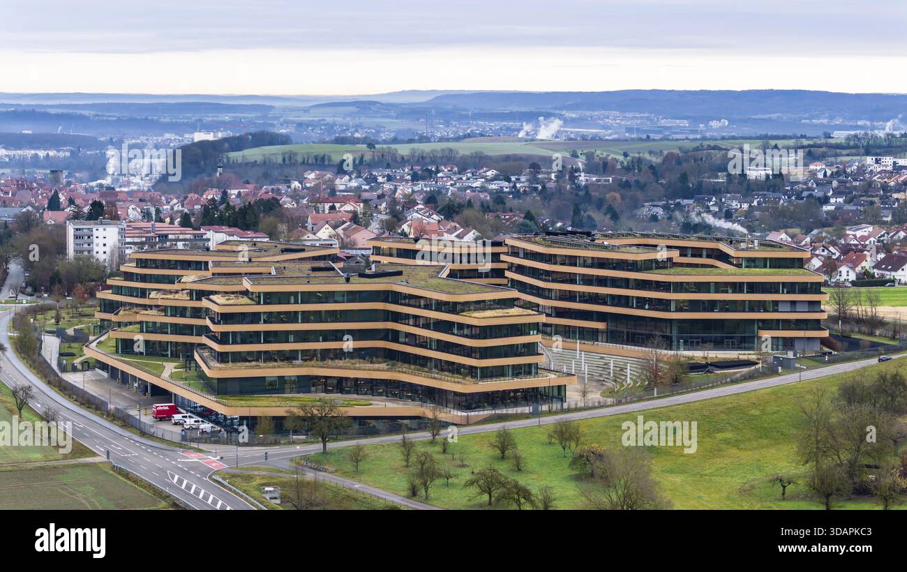 Lidl, siège social du comptoir alimentaire. Vue extérieure du bâtiment principal. La société fait partie du groupe Schwarz, qui comprend également Kaufland A. Banque D'Images