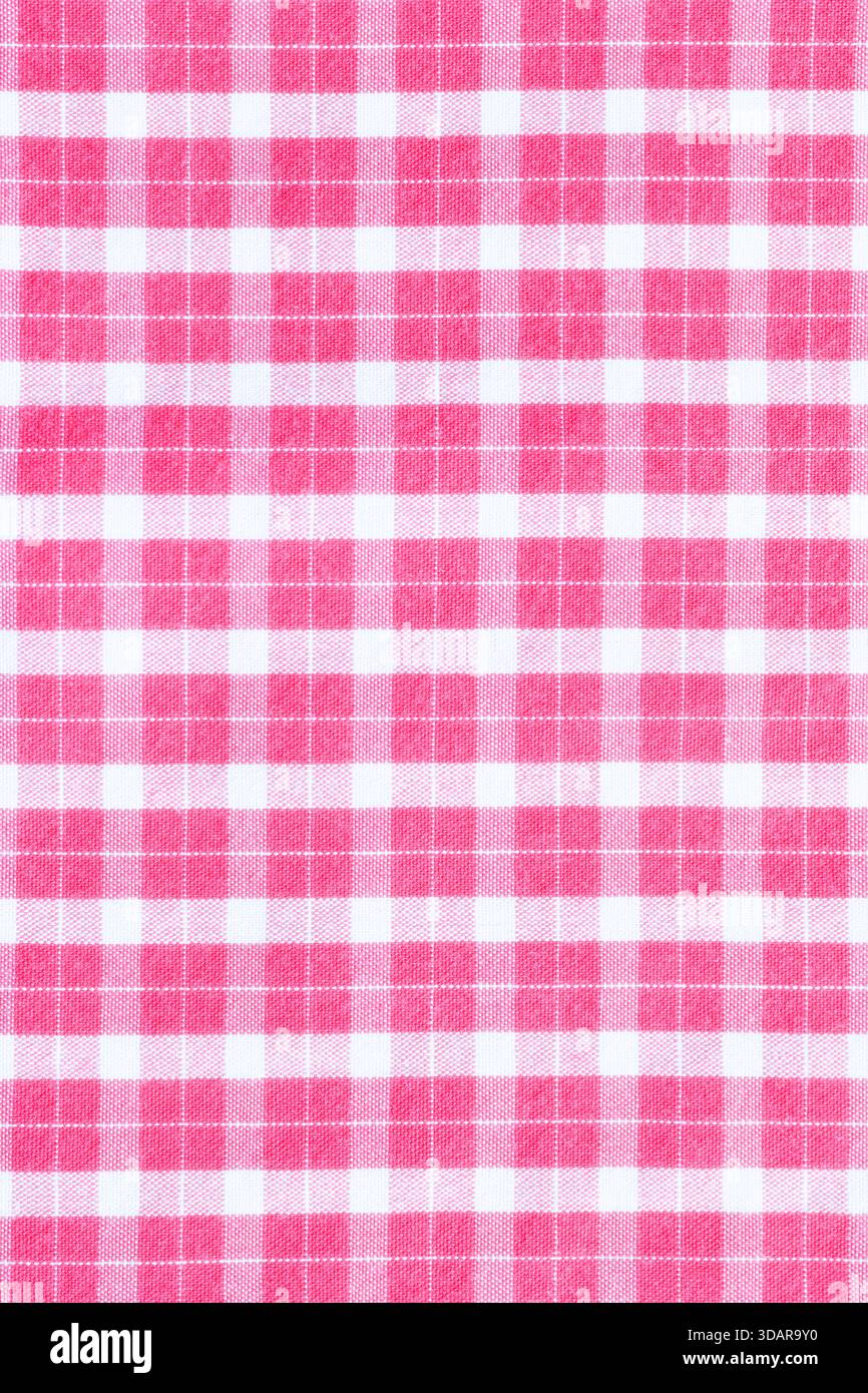 Fond de tissu écossais rose texturé Banque D'Images