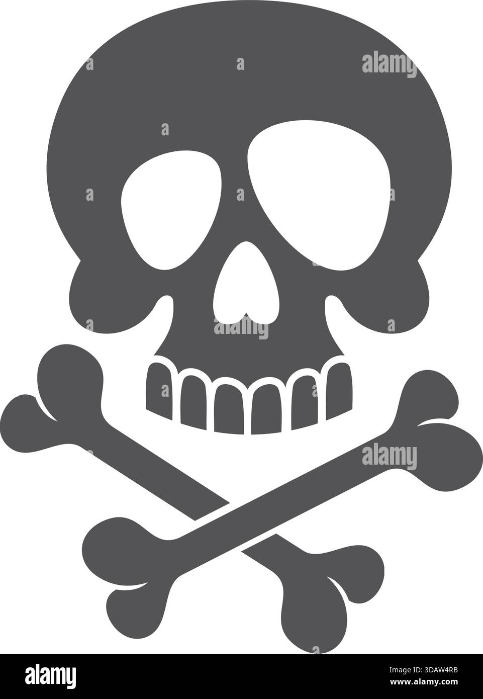 Un crâne avec une croix dessus. Le crâne est entouré de deux os croisés Illustration de Vecteur